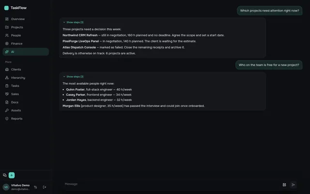 AI chat with project context
